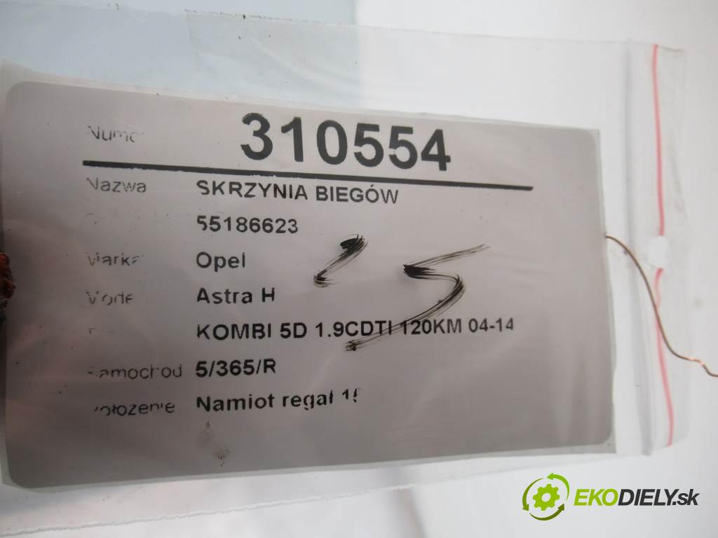 Opel Astra H  2007 88 kW KOMBI 5D 1.9CDTI 120KM 04-14 1900 Prevodovka 55186623 (Prevodovky)