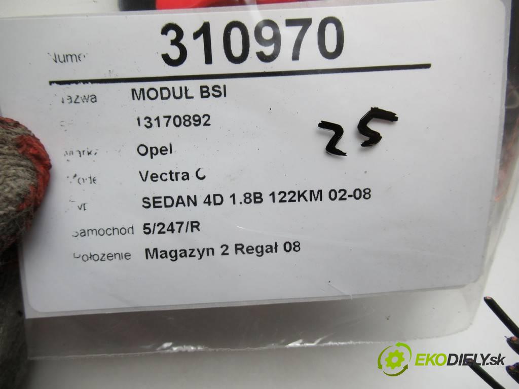 Opel Vectra C  2004 125 kW SEDAN 4D 1.8B 122KM 02-08 1800 modul BSI 13170892 (Pojistkové skříňky)