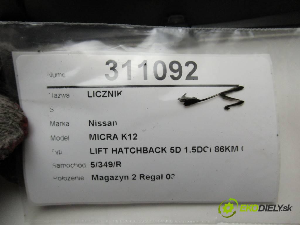 Nissan MICRA K12  2008  LIFT HATCHBACK 5D 1.5DCI 86KM 07-10 1500 Prístrojovka BG17B (Prístrojové dosky, displeje)
