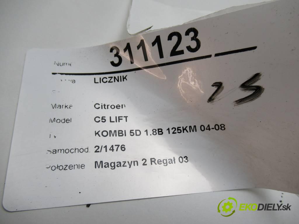 Citroen C5 LIFT  2006 92 kW KOMBI 5D 1.8B 125KM 04-08 1800 Prístrojovka 9655608580 (Prístrojové dosky, displeje)