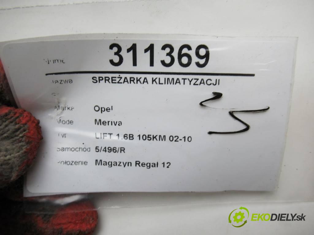 Opel Meriva  2007 77 kW LIFT 1.6B 105KM 02-10 1600 kompresor klimatizace 13124750 (Kompresory)