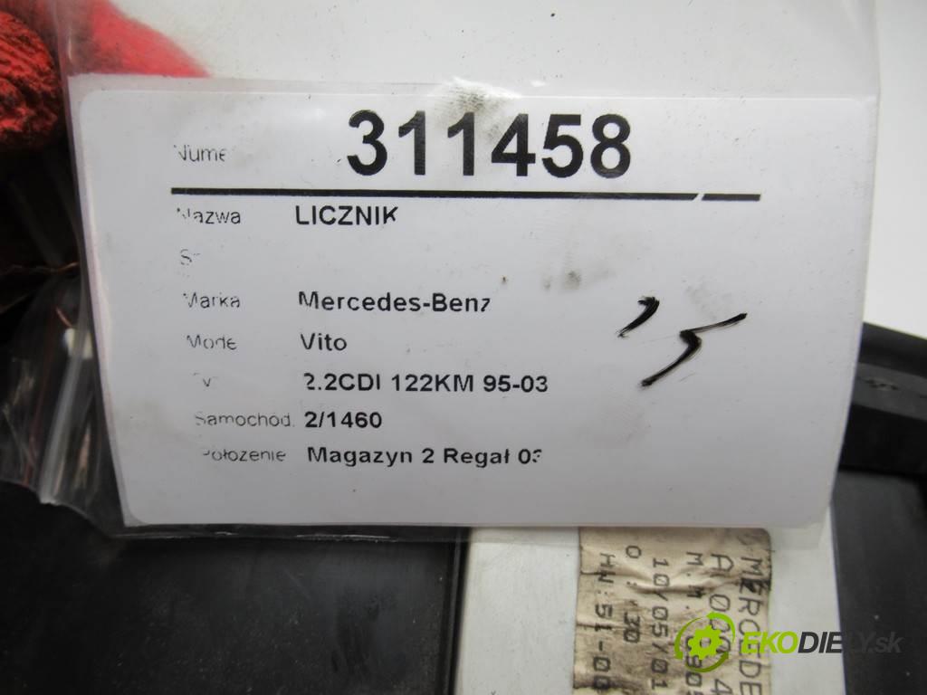 Mercedes-Benz Vito  1999 90 kW 2.2CDI 122KM 95-03 2200 Prístrojovka A0004466021 (Prístrojové dosky, displeje)