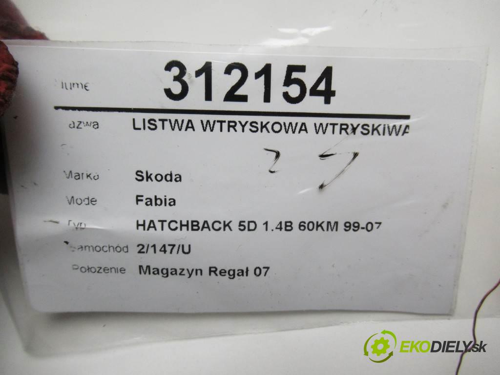 Skoda Fabia  2001 44kw HATCHBACK 5D 1.4B 60KM 99-07 1400 Lišta vstrekovacia Vstrekovacie ventily 047133319 (Vstrekovacie lišty)