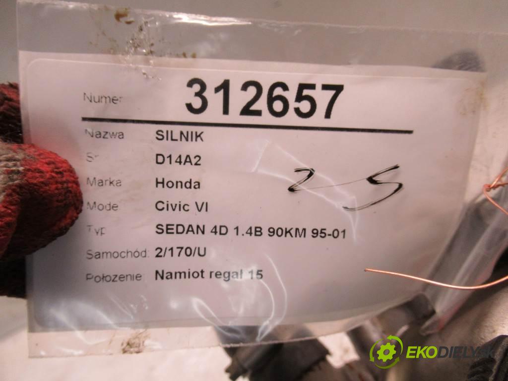 Honda Civic VI  1995 66 kW SEDAN 4D 1.4B 90KM 95-01 1400 Motor D14A2 (Motory (kompletné))