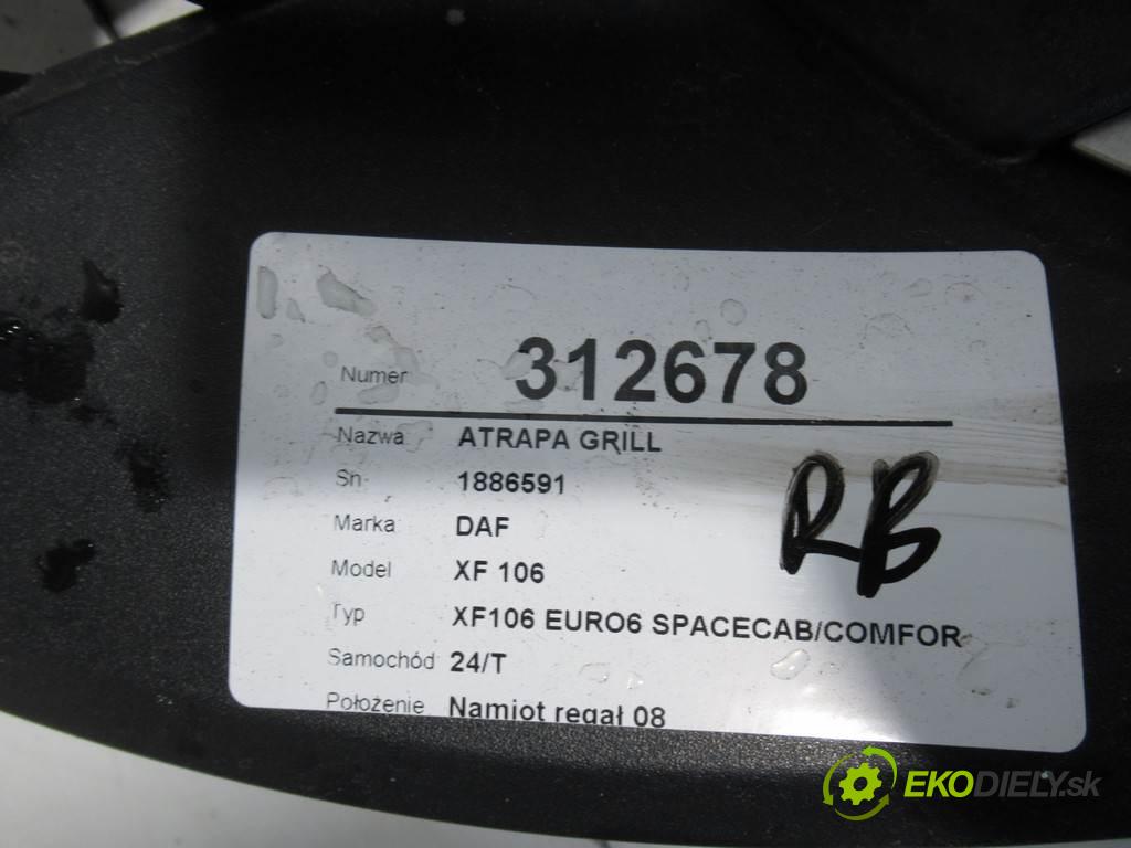 DAF XF 106 XF106 EURO6 SPACECAB/COMFORT MX 13 340KW (460KM) 1 2015 340KW (460KM) XF106 EURO6 SPACECAB/COMFORT MX 13 340KW (460KM) 1 12902 mřížka maska 1886591 (Mřížky (masky) chladičů)