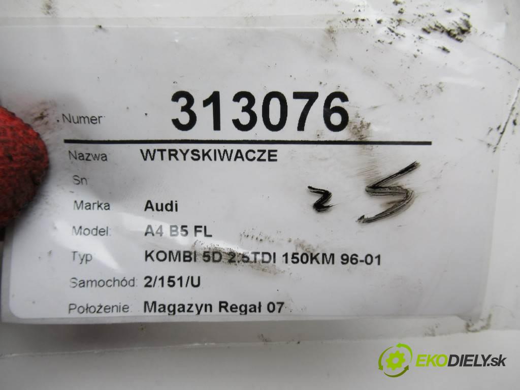 Audi A4 B5 FL  1999 110 kW KOMBI 5D 2.5TDI 150KM 96-01 2500 vstřikovací ventily 059130201A 059130202B