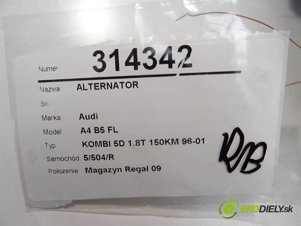Audi A4 B5 FL  2000 110 kW KOMBI 5D 1.8T 150KM 96-01 1800 Alternátor 06B903016E (Alternátory)
