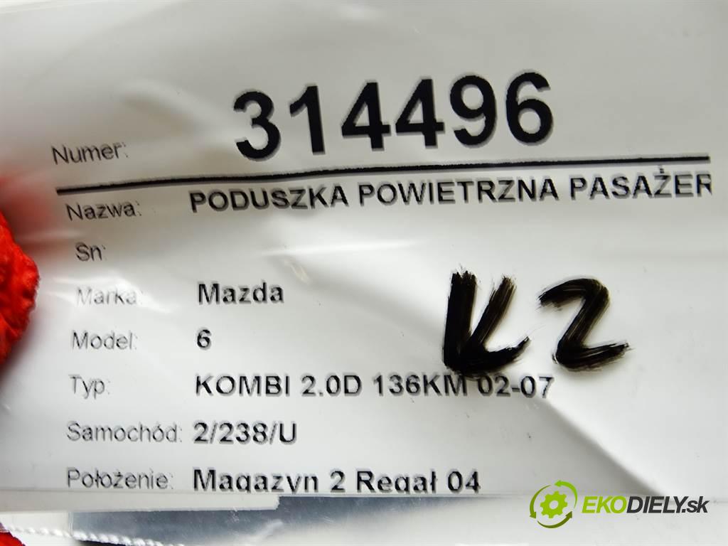 Mazda 6  2004 100 kW KOMBI 2.0D 136KM 02-07 2000 AirBag spolujazdca  (Airbagy)