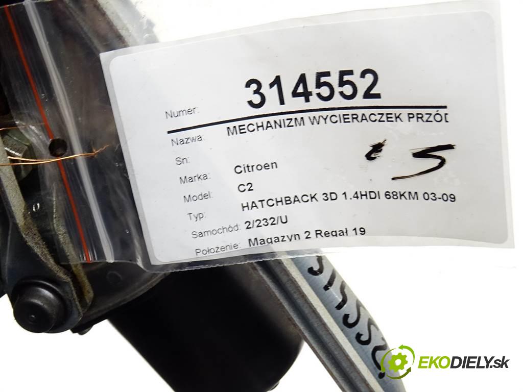 Citroen C2  2004 50 kW HATCHBACK 3D 1.4HDI 68KM 03-09 1400 mechanismus stěračů přední část W000009215 (Motorky stěračů)