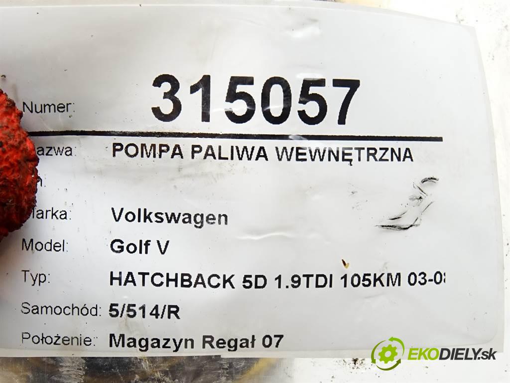 Volkswagen Golf V  2005 77 kW HATCHBACK 5D 1.9TDI 105KM 03-08 1900 Pumpa paliva vnútorná 1K0919050D (Palivové pumpy, čerpadlá, plaváky)