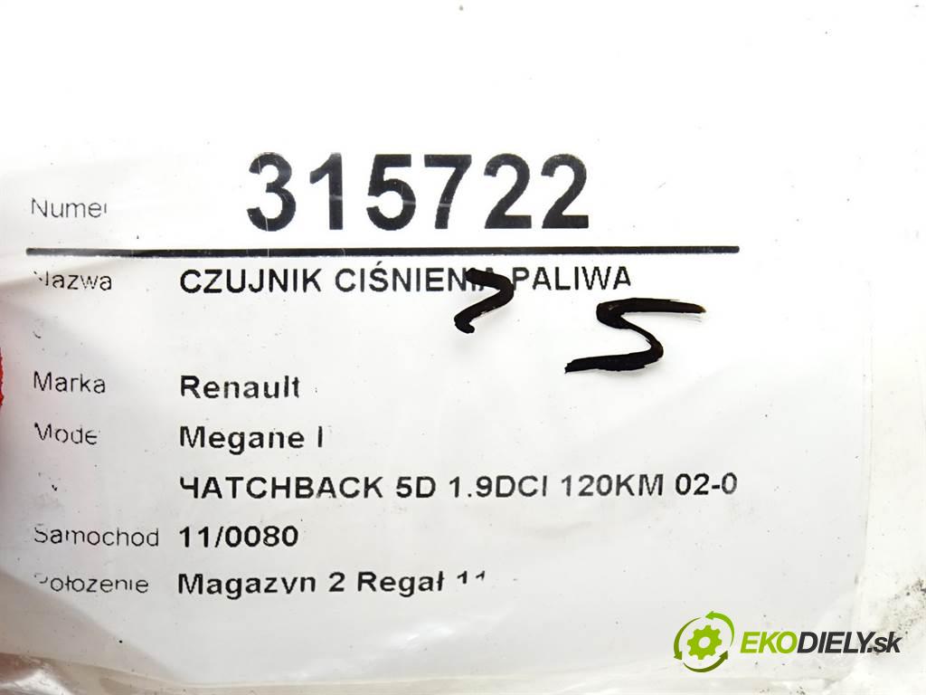 Renault Megane II  2004 88 kW HATCHBACK 5D 1.9DCI 120KM 02-08 1900 Snímač tlaku paliva 0281002522 (Snímače)