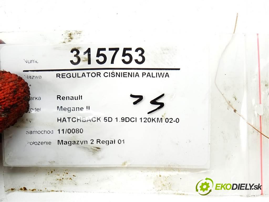 Renault Megane II  2004 88 kW HATCHBACK 5D 1.9DCI 120KM 02-08 1900 Regulátor tlaku paliva 0928400502 (Ostatné)