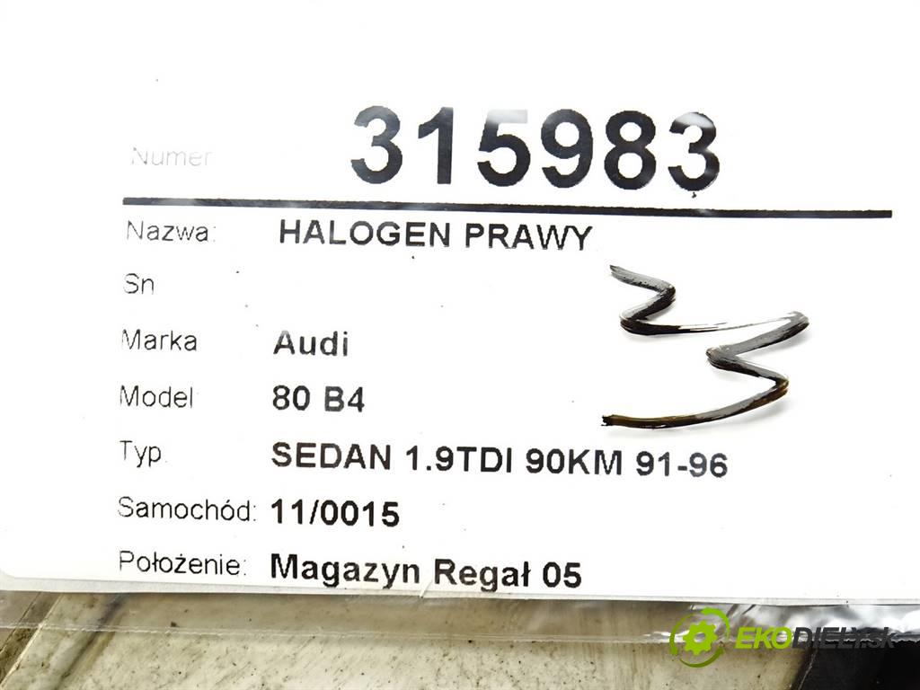 Audi 80 B4  1993 66 kW SEDAN 1.9TDI 90KM 91-96 1900 Hmlové svetlo, hmlovka pravy 132526-00RE (Ostatné)
