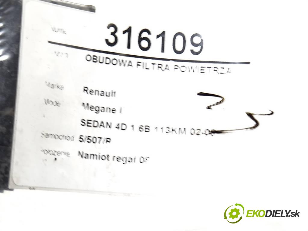 Renault Megane II  2004 83 kW SEDAN 4D 1.6B 113KM 02-08 1600 obal filtra vzduchu 8200369755 (Kryty filtrů)