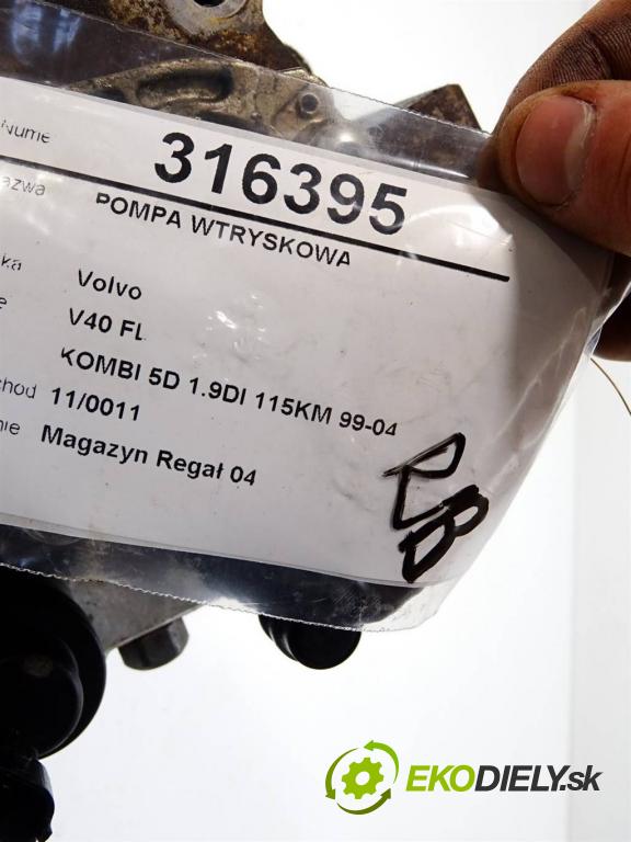 Volvo V40 FL  2002  KOMBI 5D 1.9DI 115KM 99-04 1900 Pumpa vstrekovacia 8200108225 (Vstrekovacie čerpadlá)