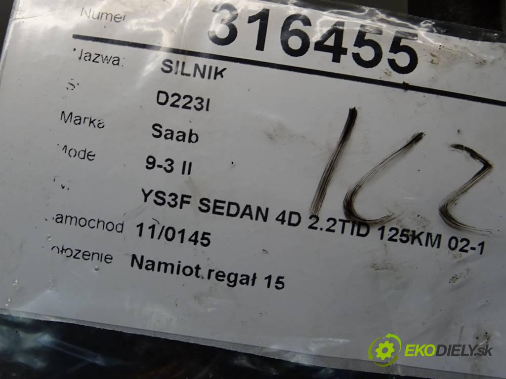 Saab 9-3 II  2002 92kw YS3F SEDAN 4D 2.2TID 125KM 02-11 2200 motor D223L (Motory (kompletní))