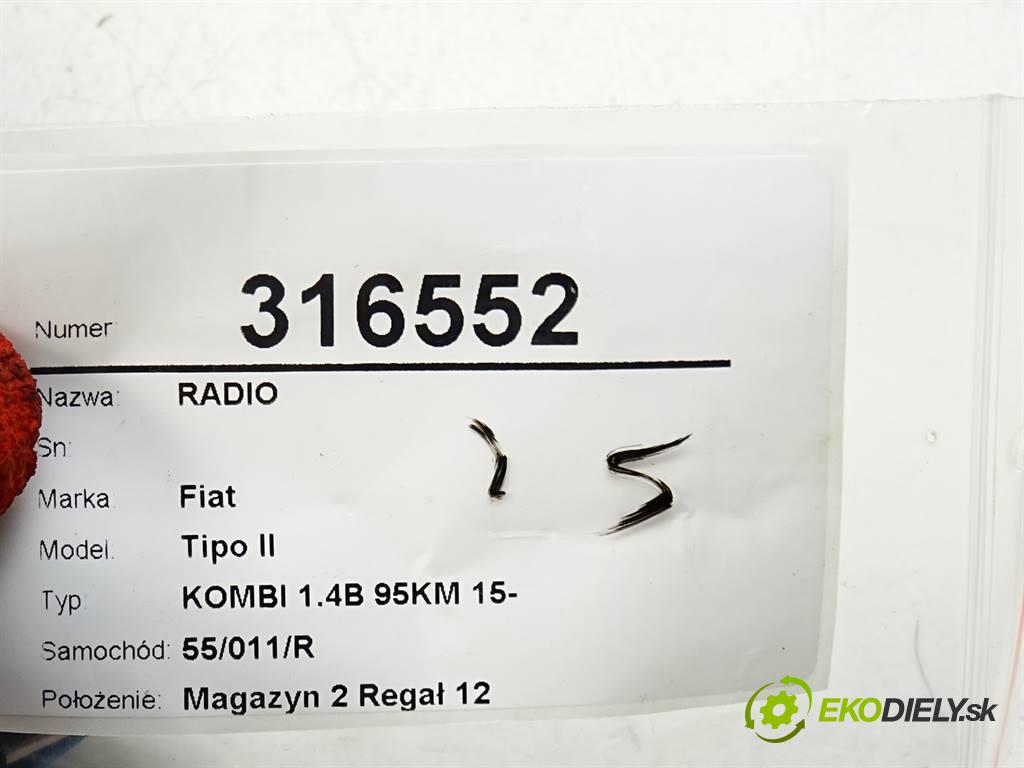 Fiat Tipo II  2019 70 kW KOMBI 1.4B 95KM 15- 1400 RADIO 07357119800 (Audio zařízení)