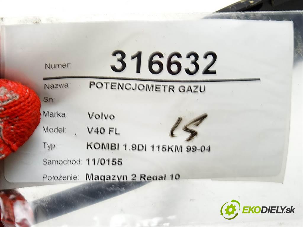 Volvo V40 FL  2004 85 kW KOMBI 1.9DI 115KM 99-04 1900 Potenciometer plynového pedálu 30865642 (Pedále)