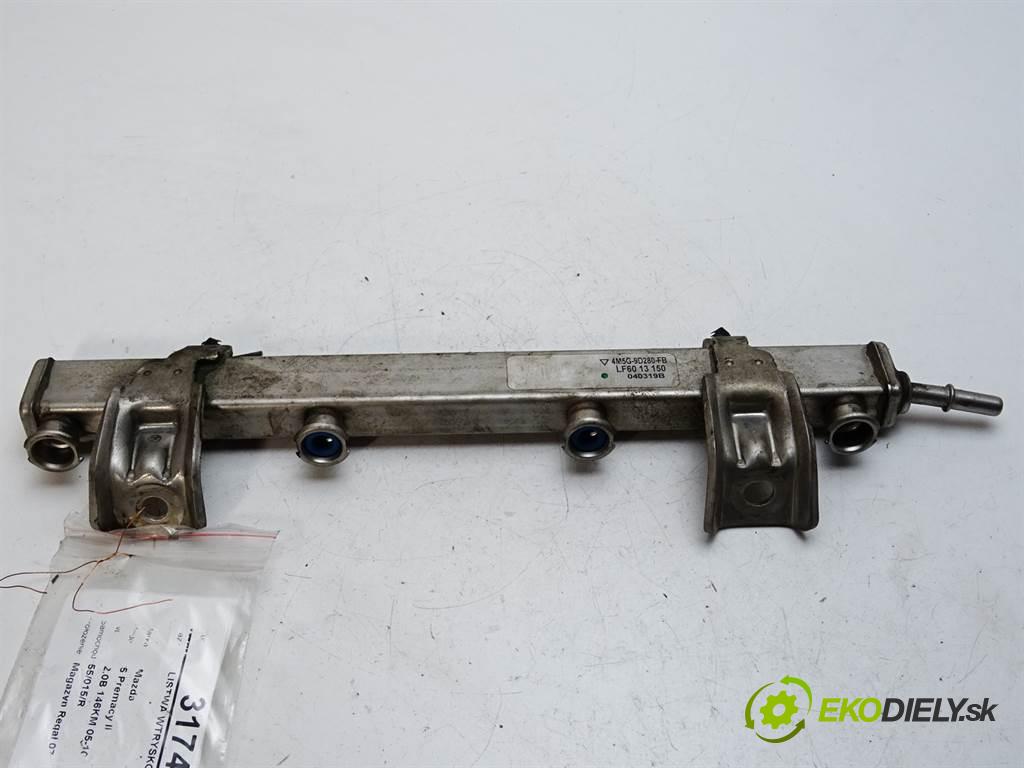 Mazda 5 Premacy II  2005 107KW 2.0B 146KM 05-10 2000 Lišta vstrekovacia Vstrekovacie ventily 4M5G-9D280-FB (Vstrekovacie lišty)