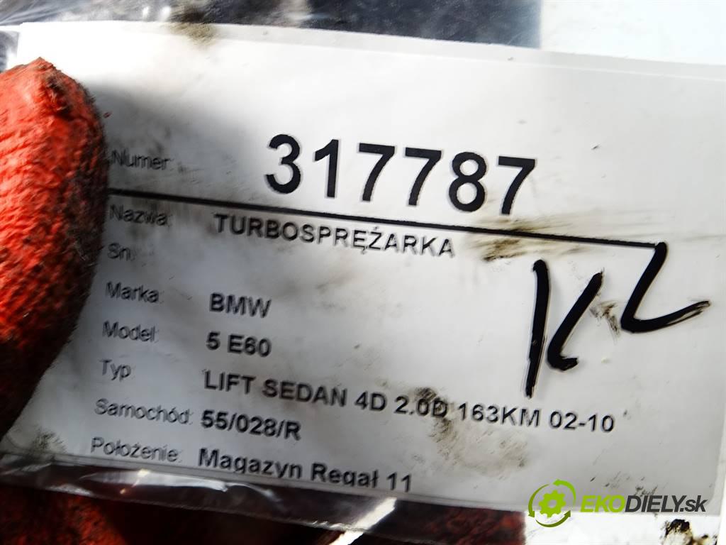 BMW 5 E60  2008 120 kW LIFT SEDAN 4D 2.0D 163KM 02-10 2000 Turbodúchadlo,turbo N47D20 (Turbodúchadlá (kompletné))