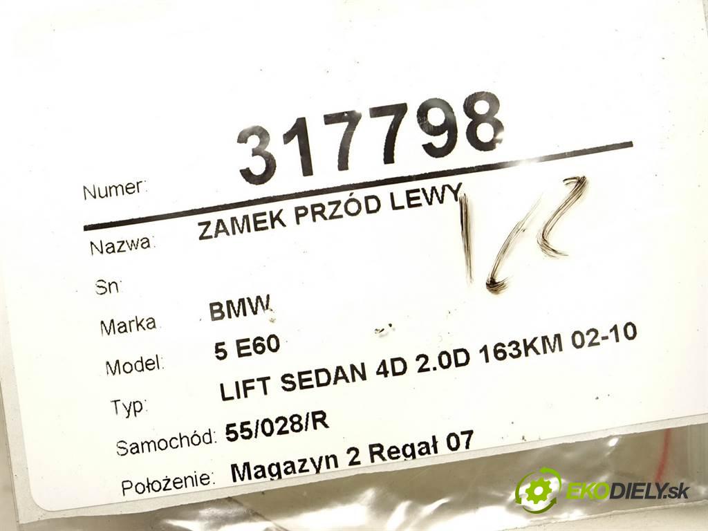 BMW 5 E60  2008 120 kW LIFT SEDAN 4D 2.0D 163KM 02-10 2000 zámok přední část levý