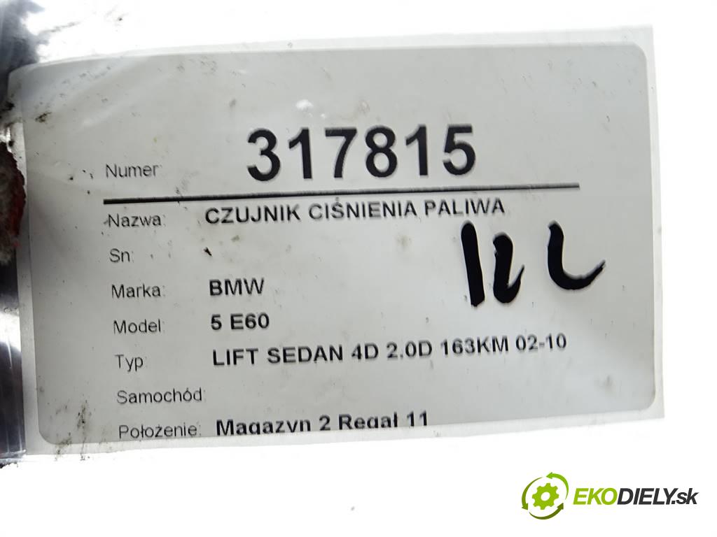 BMW 5 E60    LIFT SEDAN 4D 2.0D 163KM 02-10  Snímač tlaku paliva  (Snímače)