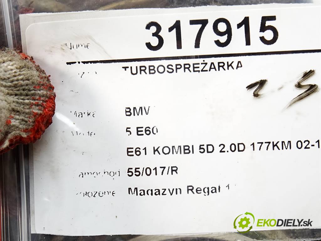 BMW 5 E60  2010 130 kW E61 KOMBI 5D 2.0D 177KM 02-10 2000 Turbodúchadlo,turbo 8506893 (Turbodúchadlá (kompletné))