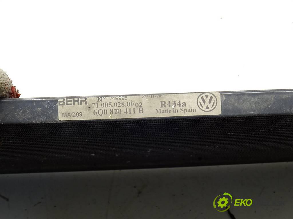 Volkswagen Polo IV 9N  2002  HATCHBACK 5D 1.2B 64KM 01-09 1200 Chladič klimatizácie 6Q0820411B (Chladiče klimatizácie)