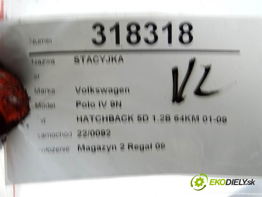 Volkswagen Polo IV 9N  2002  HATCHBACK 5D 1.2B 64KM 01-09 1200 spinačka 4B0905851C (Spínacie skrinky a kľúče)