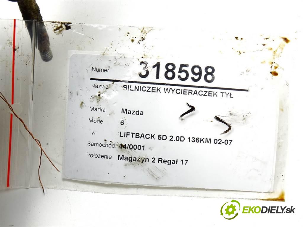 Mazda 6  2004 100 kW LIFTBACK 5D 2.0D 136KM 02-07 2000 motorek stěračů zadní část GJ6J-67450A