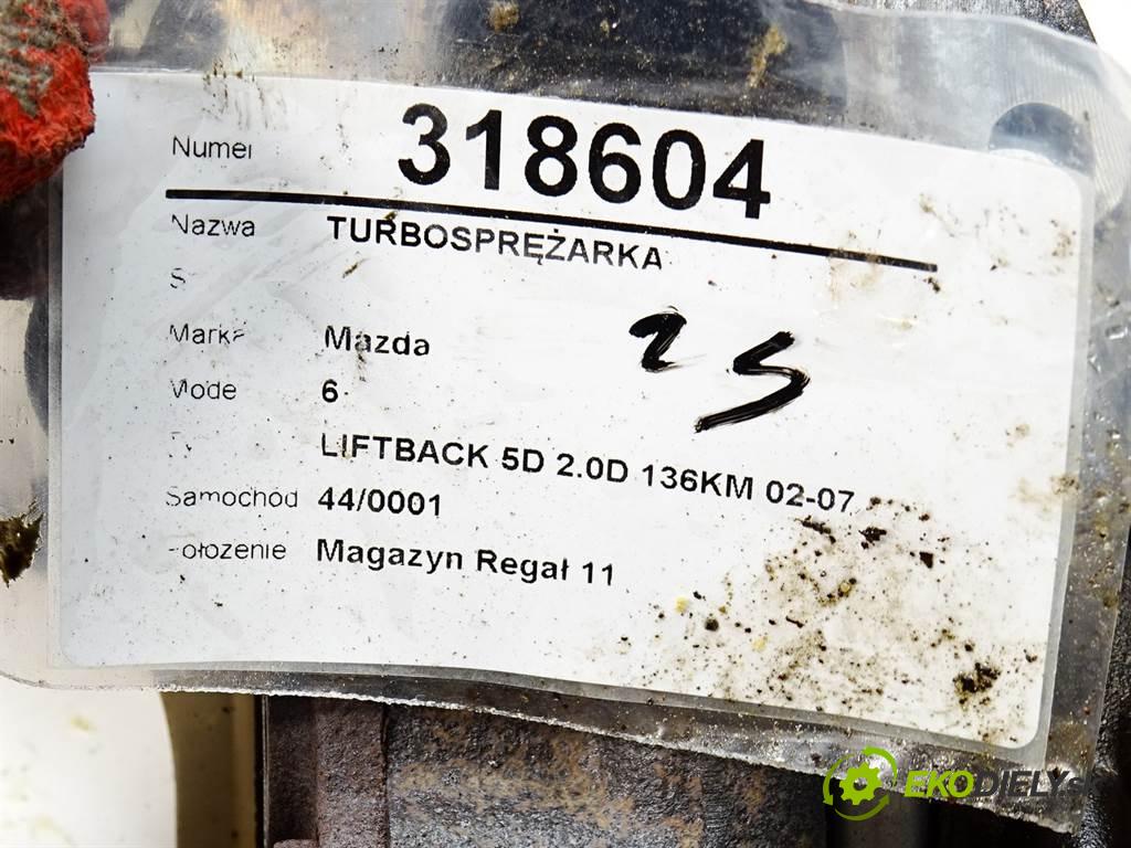 Mazda 6  2004 100 kW LIFTBACK 5D 2.0D 136KM 02-07 2000 Turbodúchadlo,turbo VJ320309 (Turbodúchadlá (kompletné))