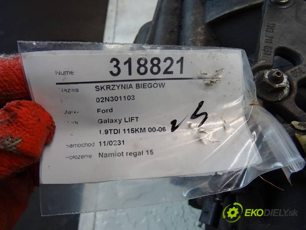 Ford Galaxy LIFT  2000 85 kW 1.9TDI 115KM 00-06 1900 Prevodovka 02N301103 (Prevodovky)
