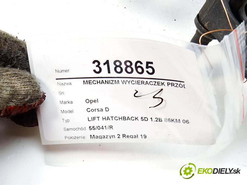 Opel Corsa D   2011 63 kW LIFT HATCHBACK 5D 1.2B 86KM 06-14 1200 Mechanizmus stieračov predný 13182340 (Motorčeky stieračov predné)