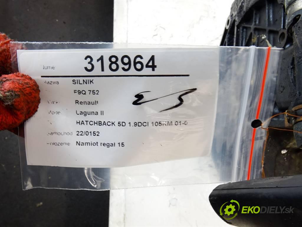 Renault Laguna II  2004 74 kW HATCHBACK 5D 1.9DCI 105KM 01-07 1900 motor F9Q752 (Motory (kompletní))