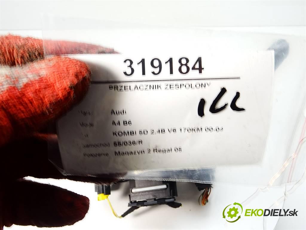 Audi A4 B6  2004 125 kW KOMBI 5D 2.4B V6 170KM 00-04 1600 Prepínač kombinovaný 8E0953549P (Prepínače, spínače, tlačidlá a ovládače kúrenia)