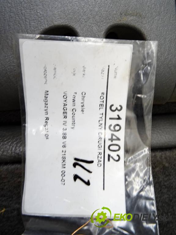 Chrysler Town Country    VOYAGER IV 3.8B V6 218KM 00-07  Sedadlo zadný druhý RIADOK:  (Sedačky, sedadlá)