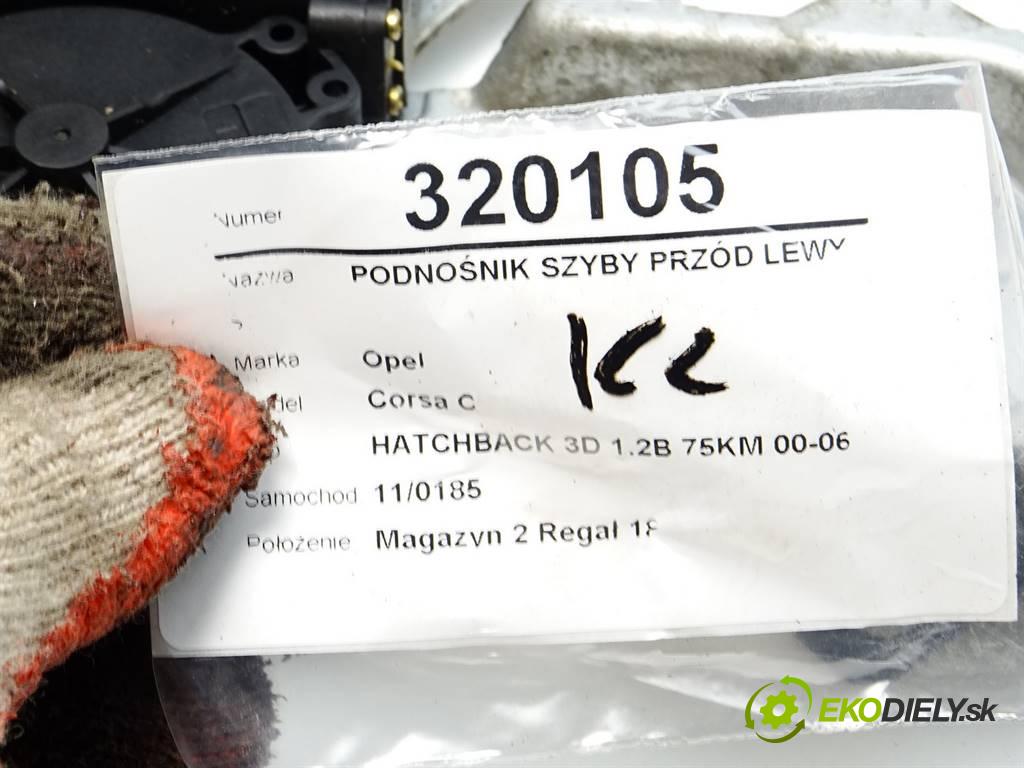 Opel Corsa C  2001 55 kW HATCHBACK 3D 1.2B 75KM 00-06 1200 mechanismus okna přední část levý 09113363