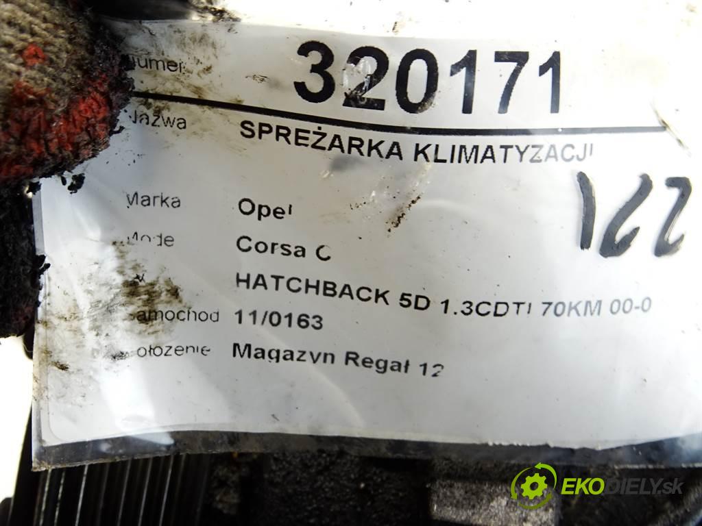 Opel Corsa C  2005 51 kW HATCHBACK 5D 1.3CDTI 70KM 00-06 1200 Kompresor klimatizácie  (Kompresory klimatizácie)