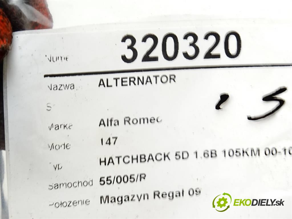 Alfa Romeo 147  2002 77 kW HATCHBACK 5D 1.6B 105KM 00-10 1600 Alternátor 46782219 (Alternátory)