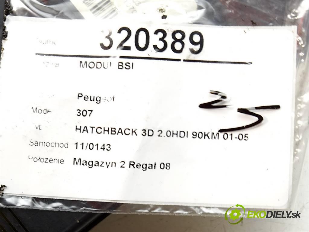 Peugeot 307  2003 66 kW HATCHBACK 3D 2.0HDI 90KM 01-05 2000 modul BSI 9651196980 (Pojistkové skříňky)