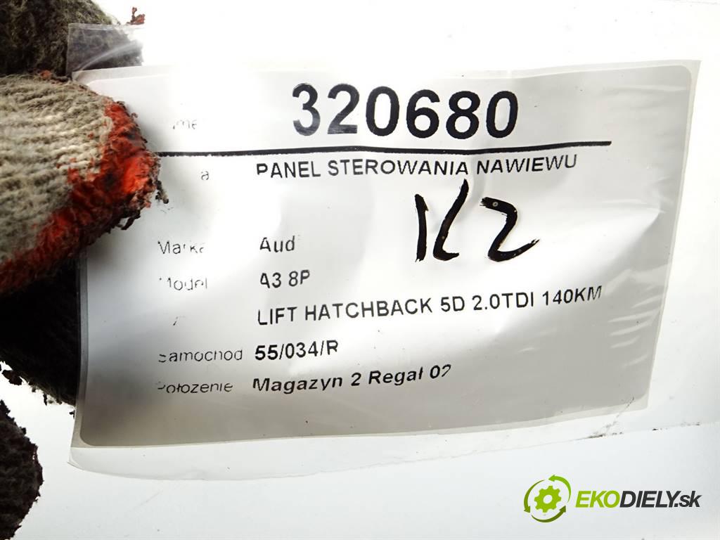 Audi A3 8P  2010 103 kW LIFT HATCHBACK 5D 2.0TDI 140KM 08-13 2000 Panel ovládania kúrenia 8P0820043BK (Prepínače, spínače, tlačidlá a ovládače kúrenia)