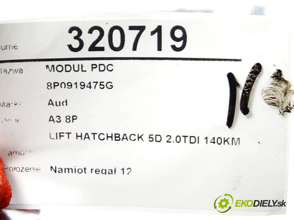 Audi A3 8P    LIFT HATCHBACK 5D 2.0TDI 140KM 08-13  Modul PDC 8P0919475G (Ostatné)