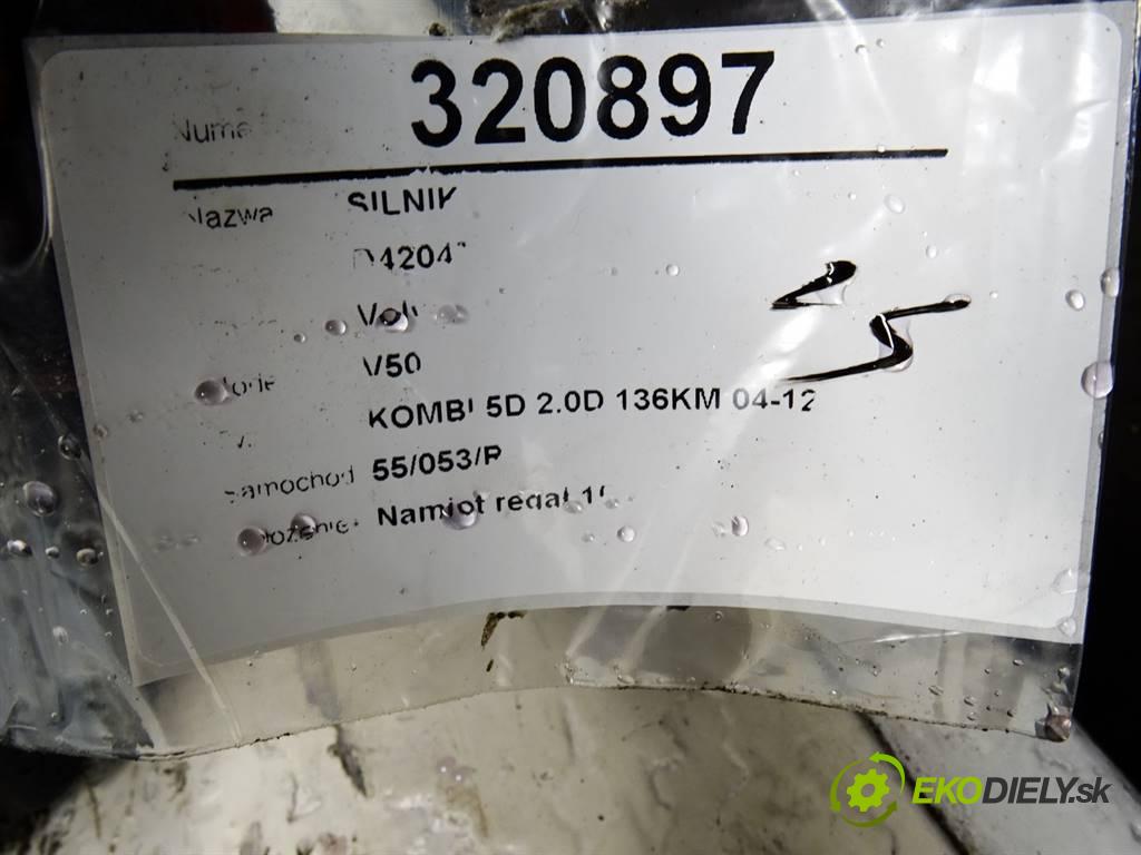 Volvo V50  2006 100 kW KOMBI 5D 2.0D 136KM 04-12 2000 motor D4204T (Motory (kompletní))