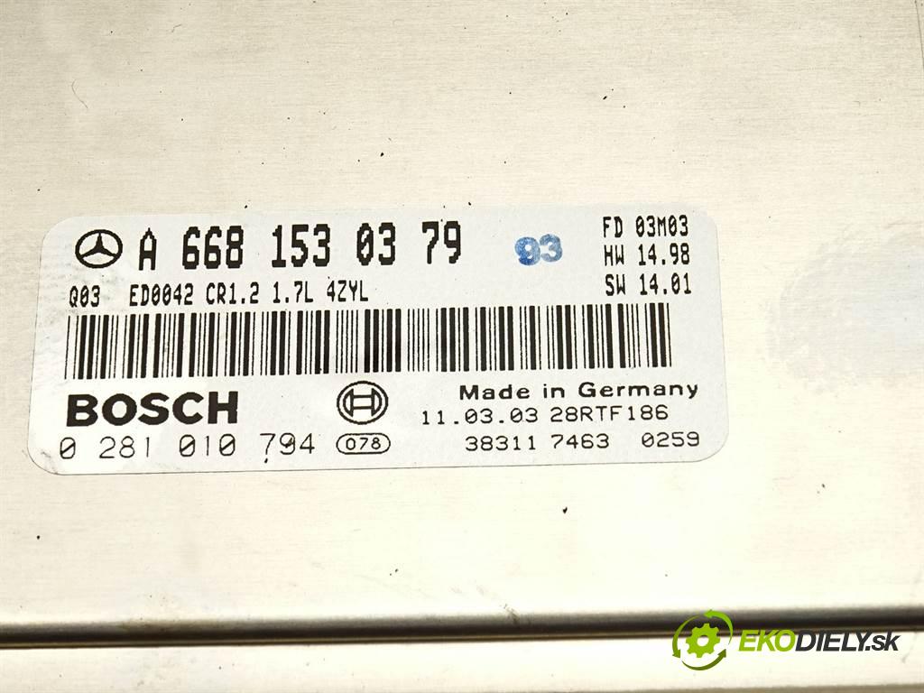 Mercedes-Benz W168  2003 55 kW 1.7CDI 90KM 97-04 1700 riadiaca jednotka Motor A6681530379 (Riadiace jednotky)