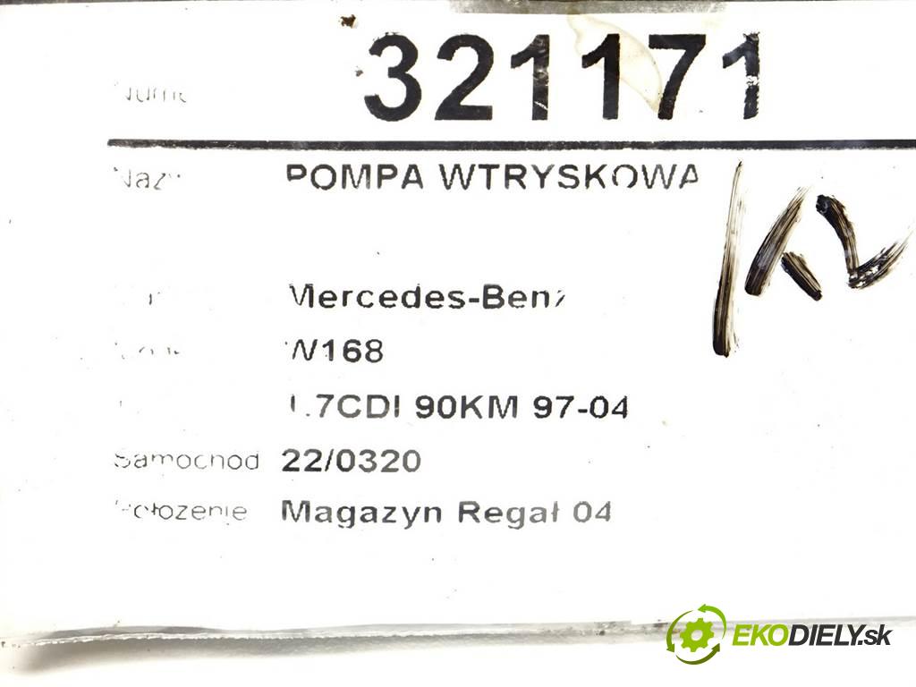 Mercedes-Benz W168  2003 55 kW 1.7CDI 90KM 97-04 1700 Pumpa vstrekovacia  (Vstrekovacie čerpadlá)