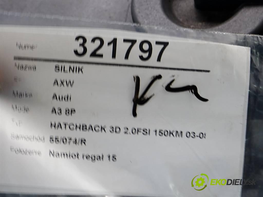 Audi A3 8P  2004 150KM HATCHBACK 3D 2.0FSI 150KM 03-08 2000 motor AXW (Motory (kompletní))