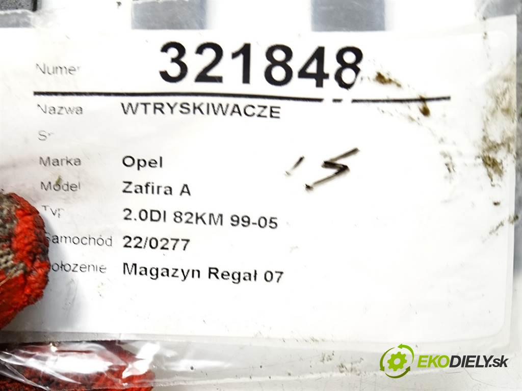 Opel Zafira A  2000 60 kW 2.0DI 82KM 99-05 2000 Vstrekovacie ventily X20DTL (Vstrekovacie ventily)