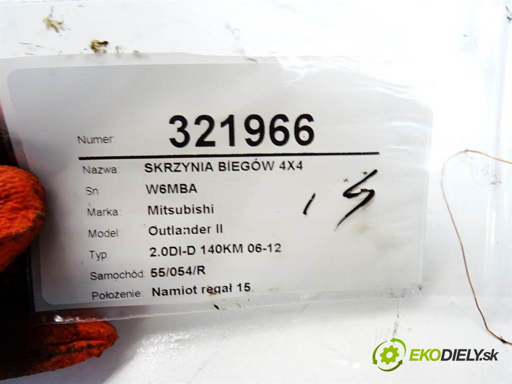 Mitsubishi Outlander II  2007 103 kW 2.0DI-D 140KM 06-12 2000 Prevodovka 4X4 W6MBA