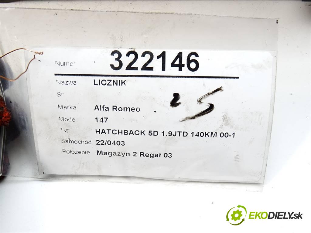 Alfa Romeo 147  2003 103KW HATCHBACK 5D 1.9JTD 140KM 00-10 1900 Prístrojovka 735290181 (Prístrojové dosky, displeje)