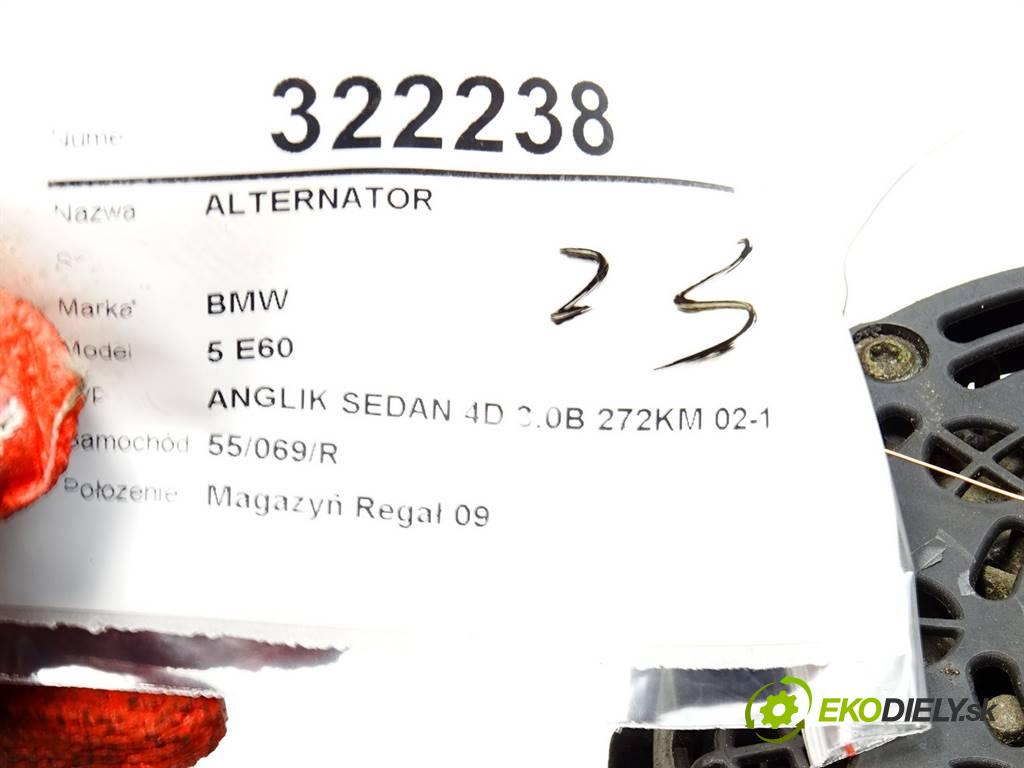BMW 5 E60  2007 200 kW ANGLIK SEDAN 4D 3.0B 272KM 02-10 3000 Alternátor 7550968 (Alternátory)